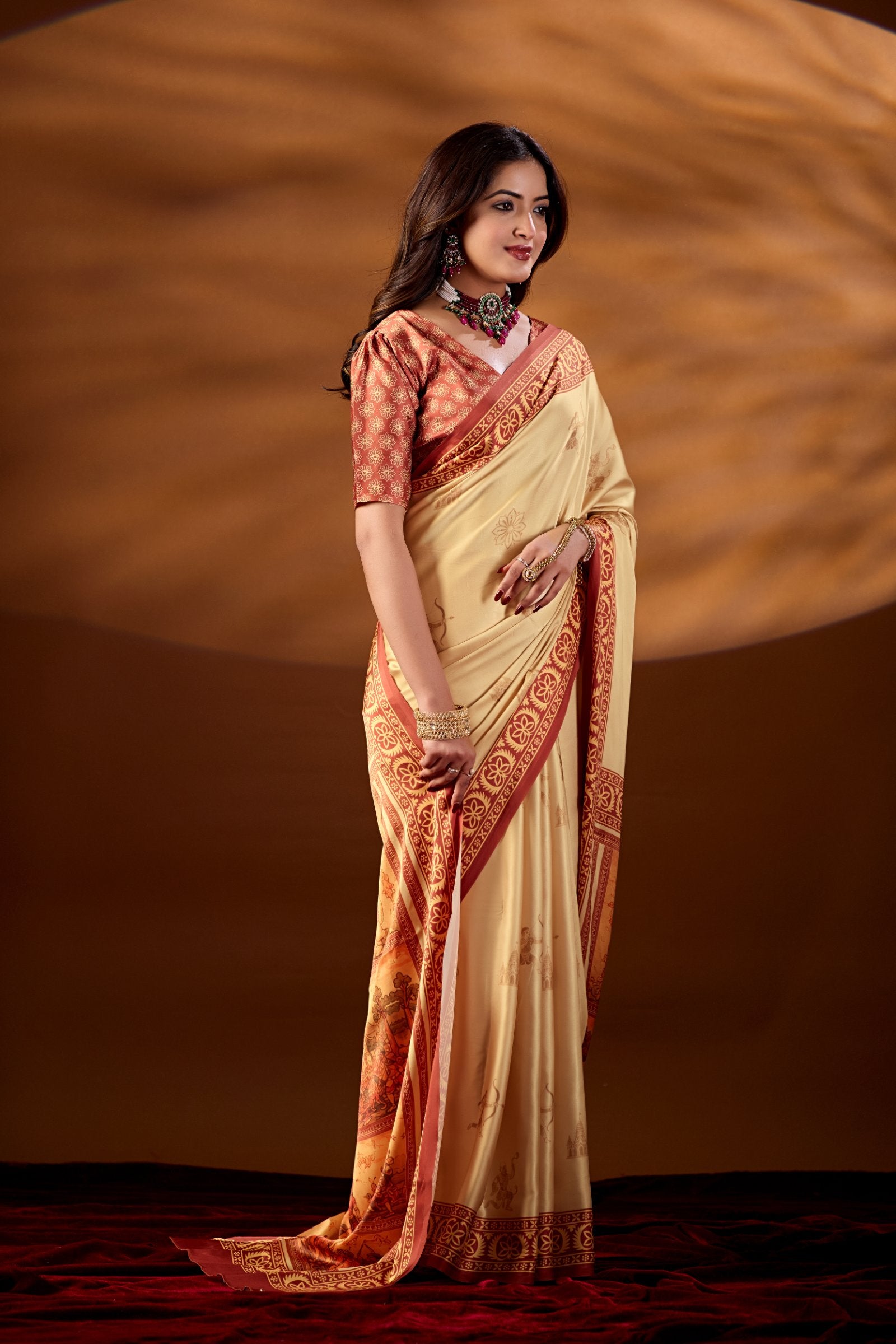 Raghupuri — Ramayan Heritage Japan Satin Saree