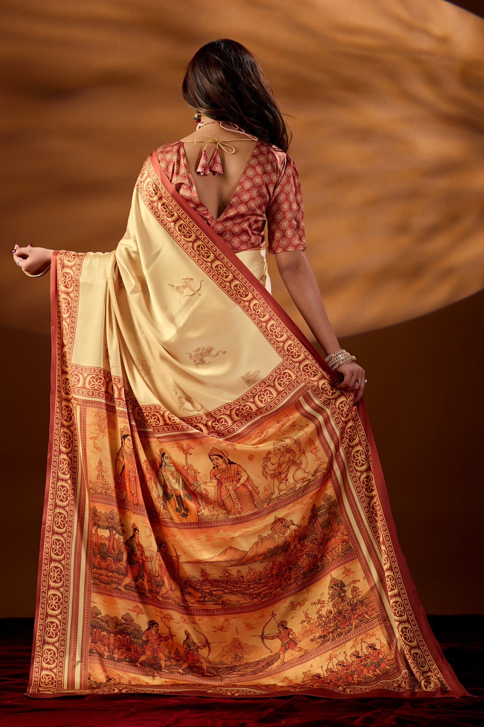Raghupuri — Ramayan Heritage Japan Satin Saree