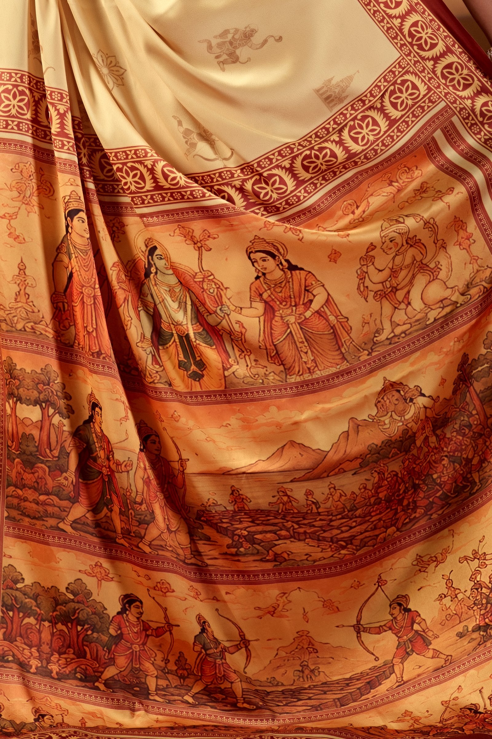 Raghupuri — Ramayan Heritage Japan Satin Saree