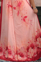 Aarohi — Blush Bloom Floral Liva Crepe Saree