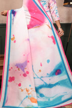 Chitralekha — Color Bloom Festive Mull Cotton Saree