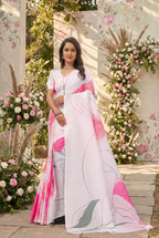Haripriya — Subtle Petal Print Mull Cotton Saree