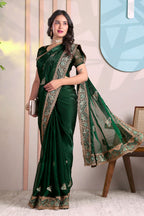 Harita — Green Butterfly Motif Frendy Saree