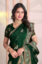 Harita — Green Butterfly Motif Frendy Saree