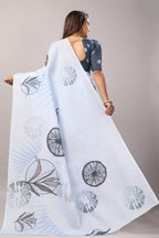 Indulekha — Breeze Floral Mull Cotton Saree