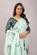 Iravati — Breeze Floral Mull Cotton Saree