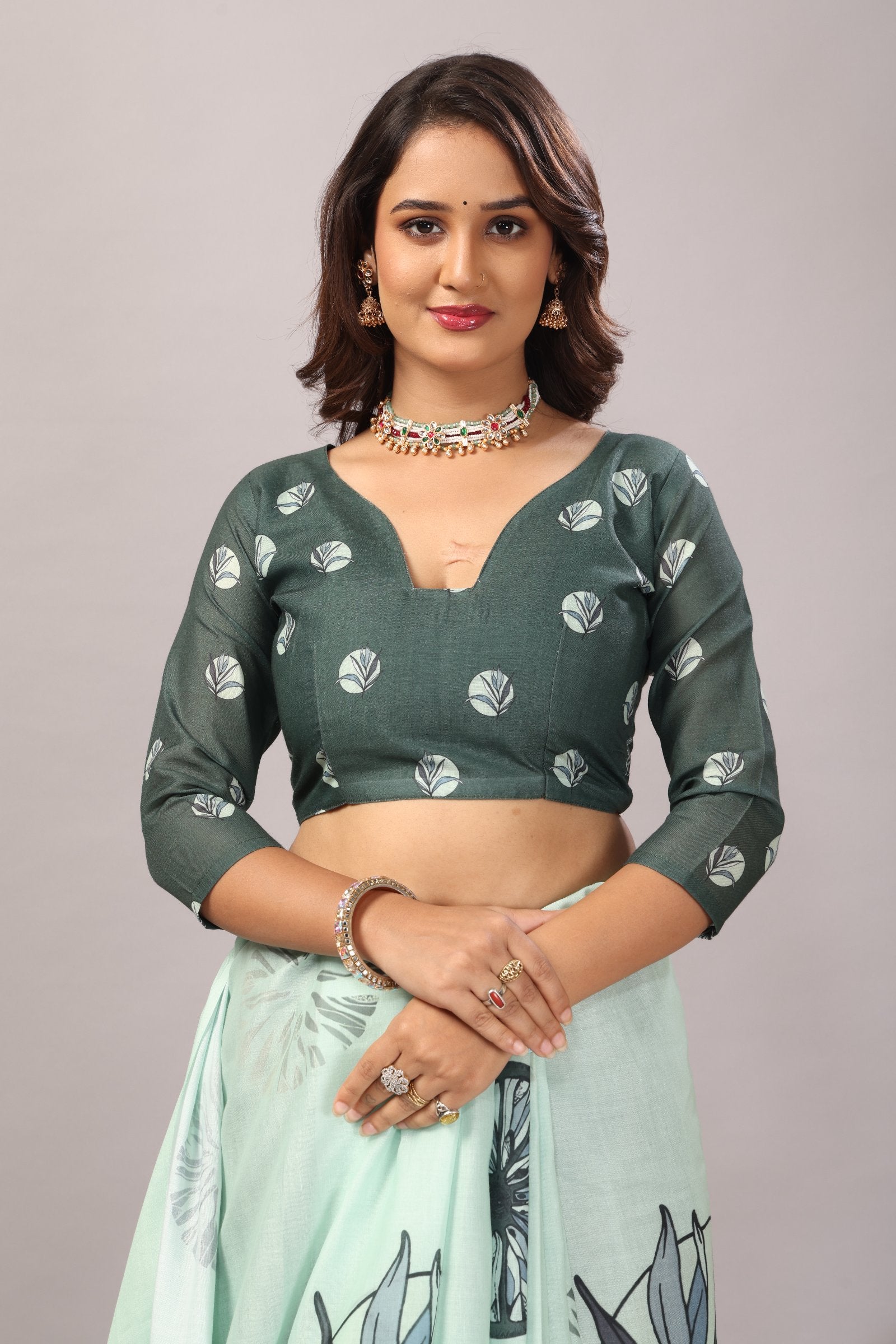 Iravati — Breeze Floral Mull Cotton Saree