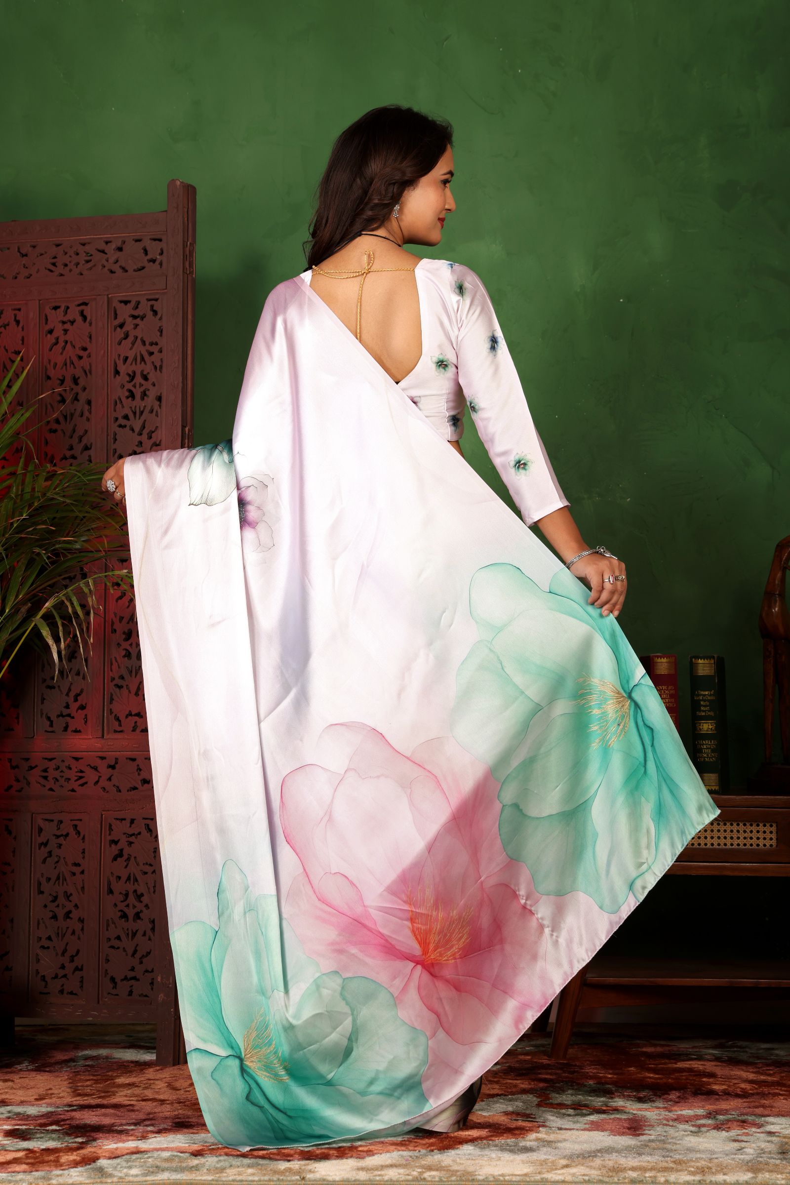 Kairavi — Blooming Light Satin Silk Saree