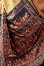 Krukshetra — Mahabharat Heritage Japan Satin Saree