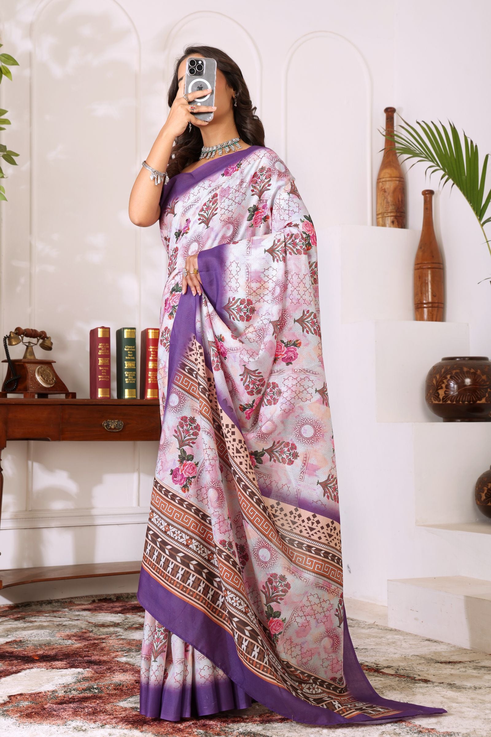 Madhulika — Baingani Pushp Saundarya Mull Cotton Saree