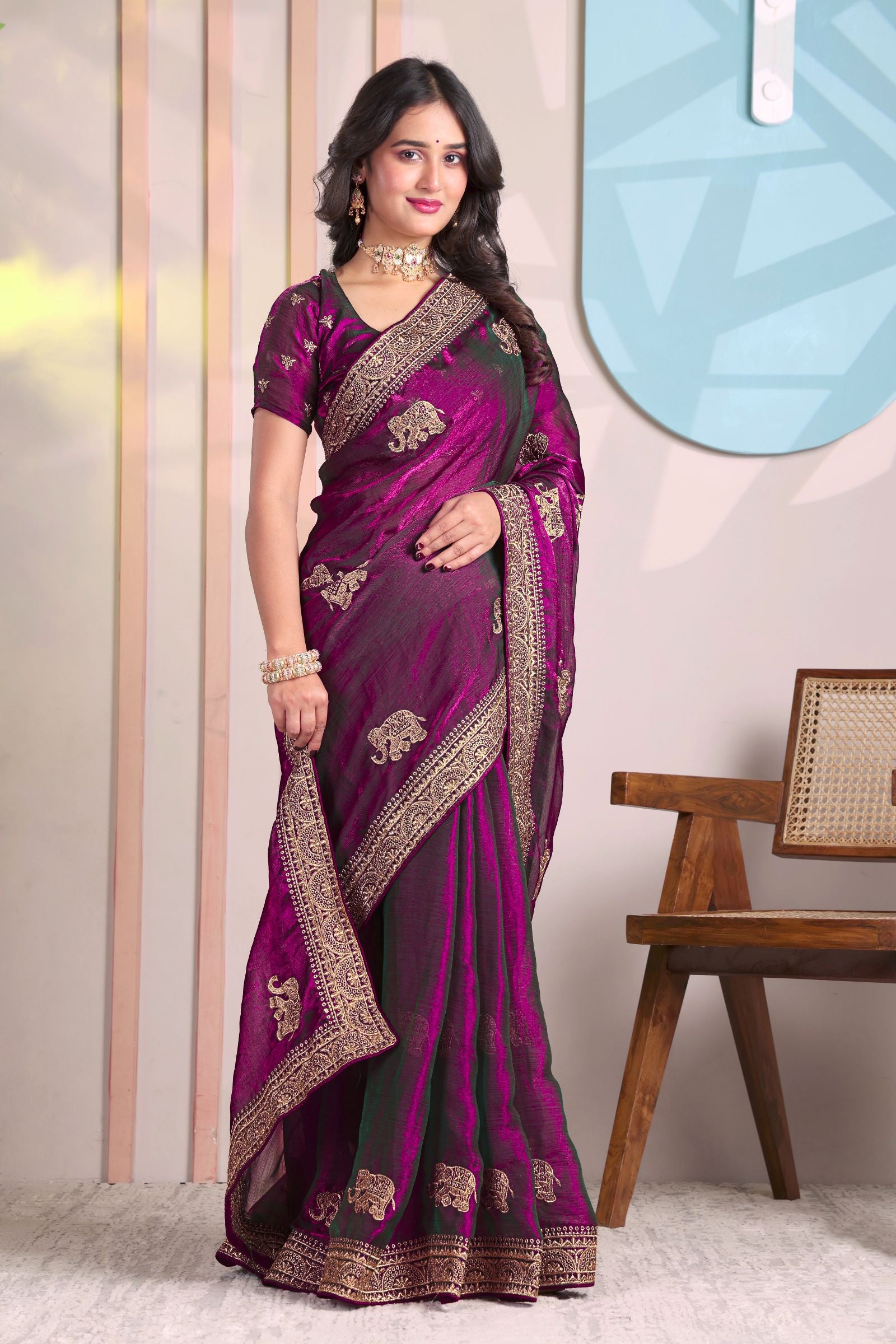 Manikya — Jewel Tone Festive Frendy Saree