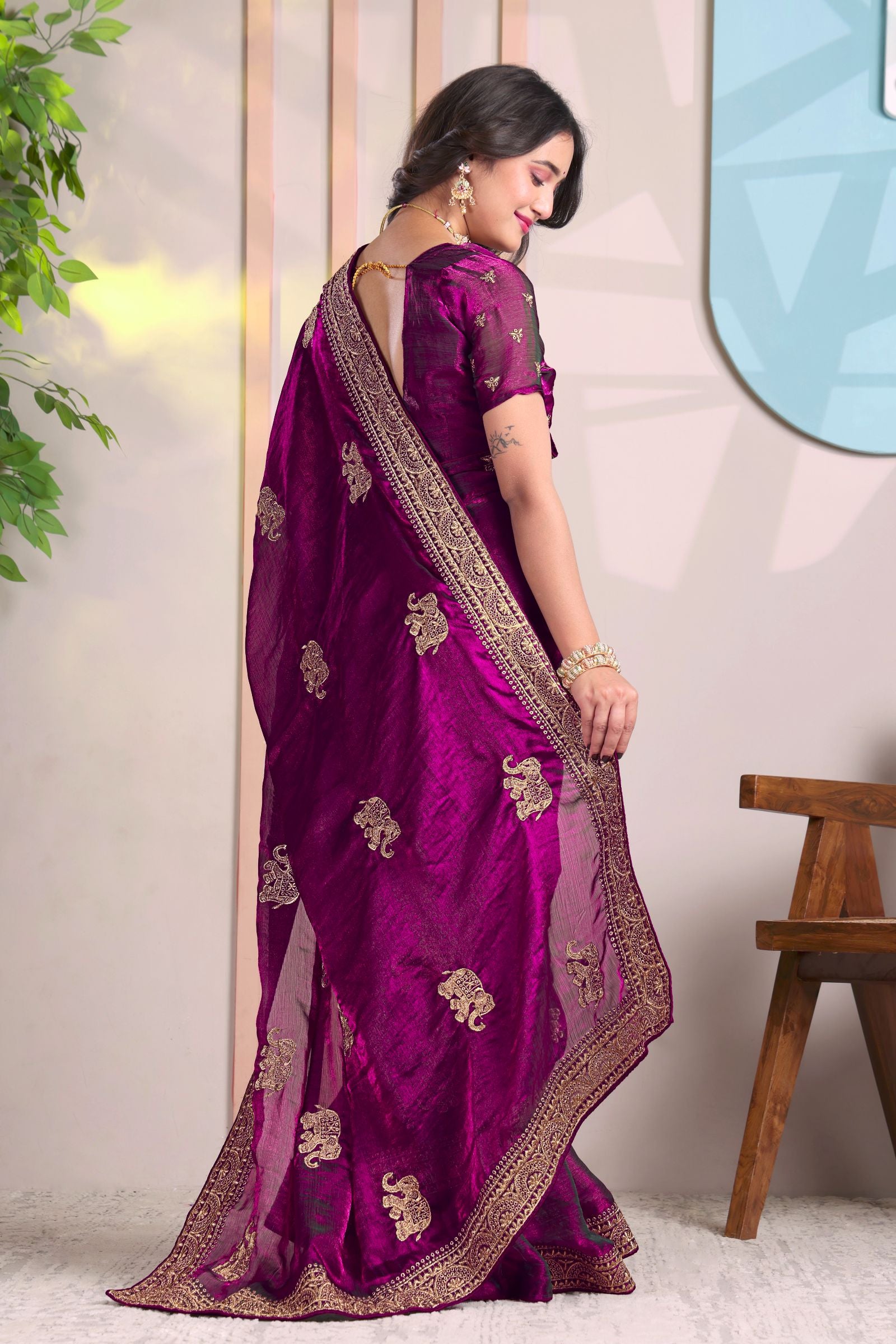 Manikya — Jewel Tone Festive Frendy Saree