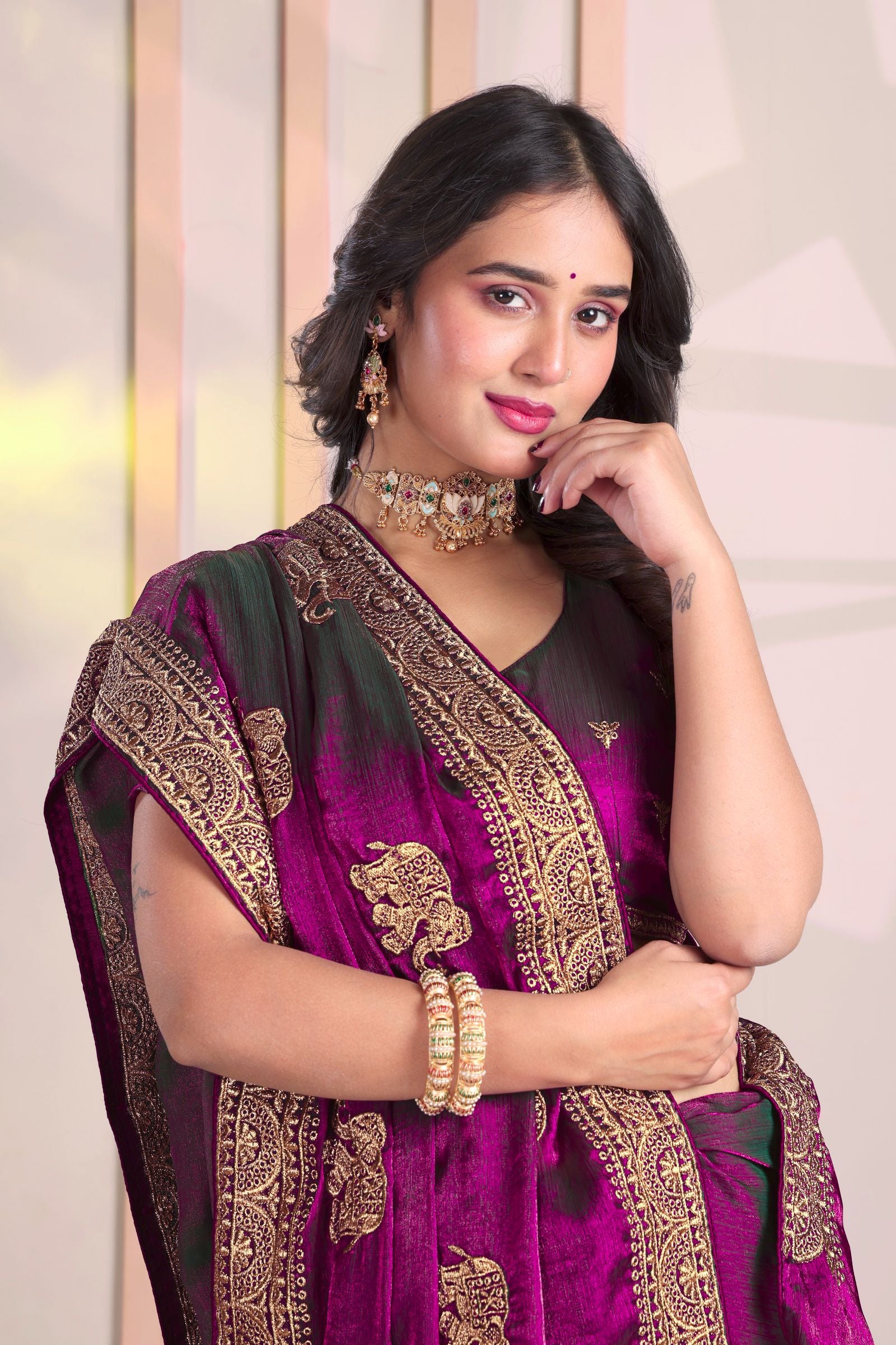 Manikya — Jewel Tone Festive Frendy Saree
