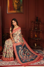 Mayilika — The Royal Peacock Heritage Mull Cotton Saree