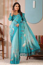 Hansini — Song of Serenity Mull Cotton Saree