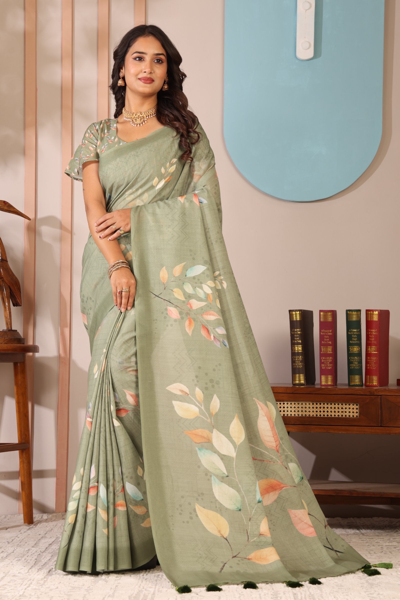Vasant — Shades of Spring Mull Cotton Saree