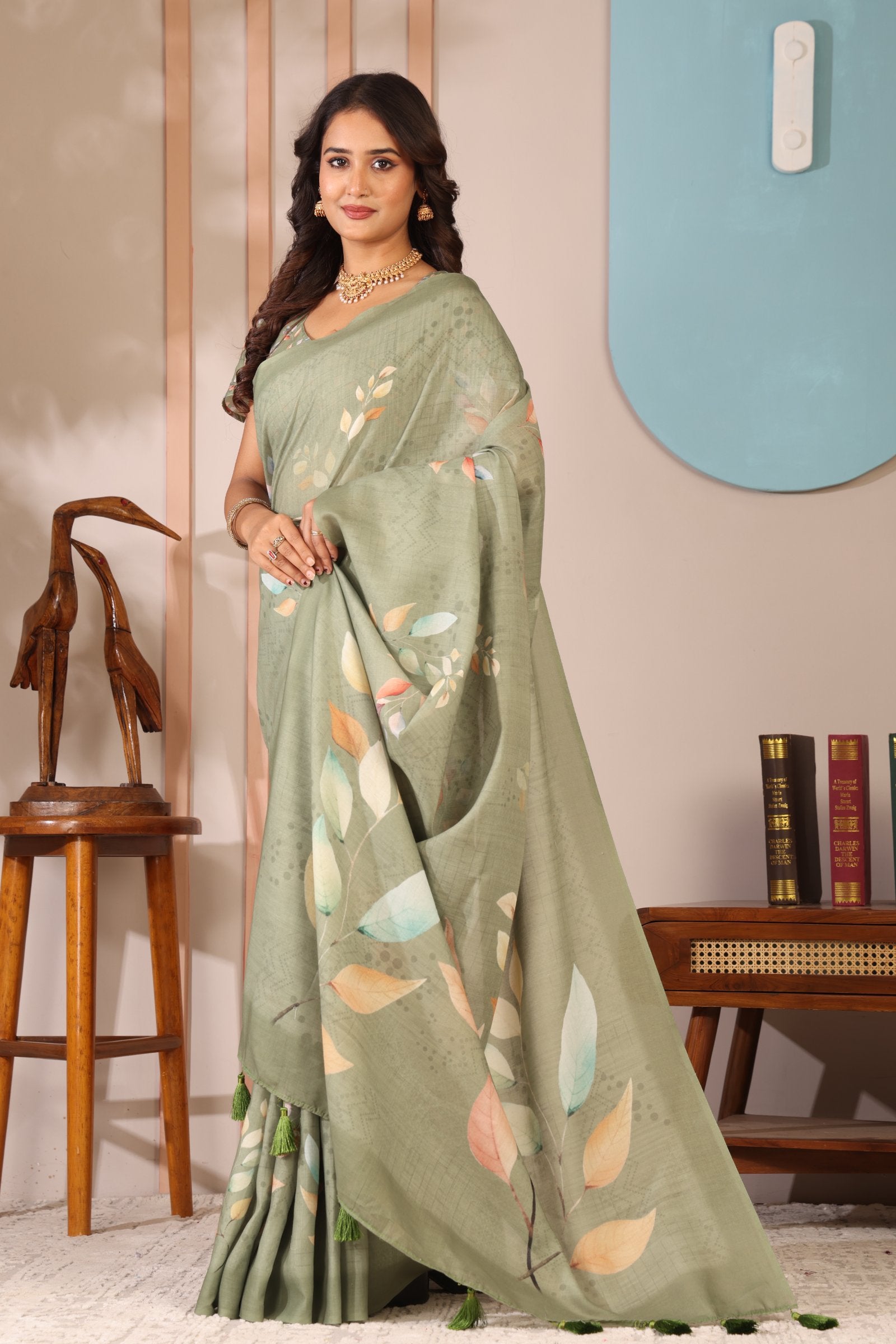 Vasant — Shades of Spring Mull Cotton Saree