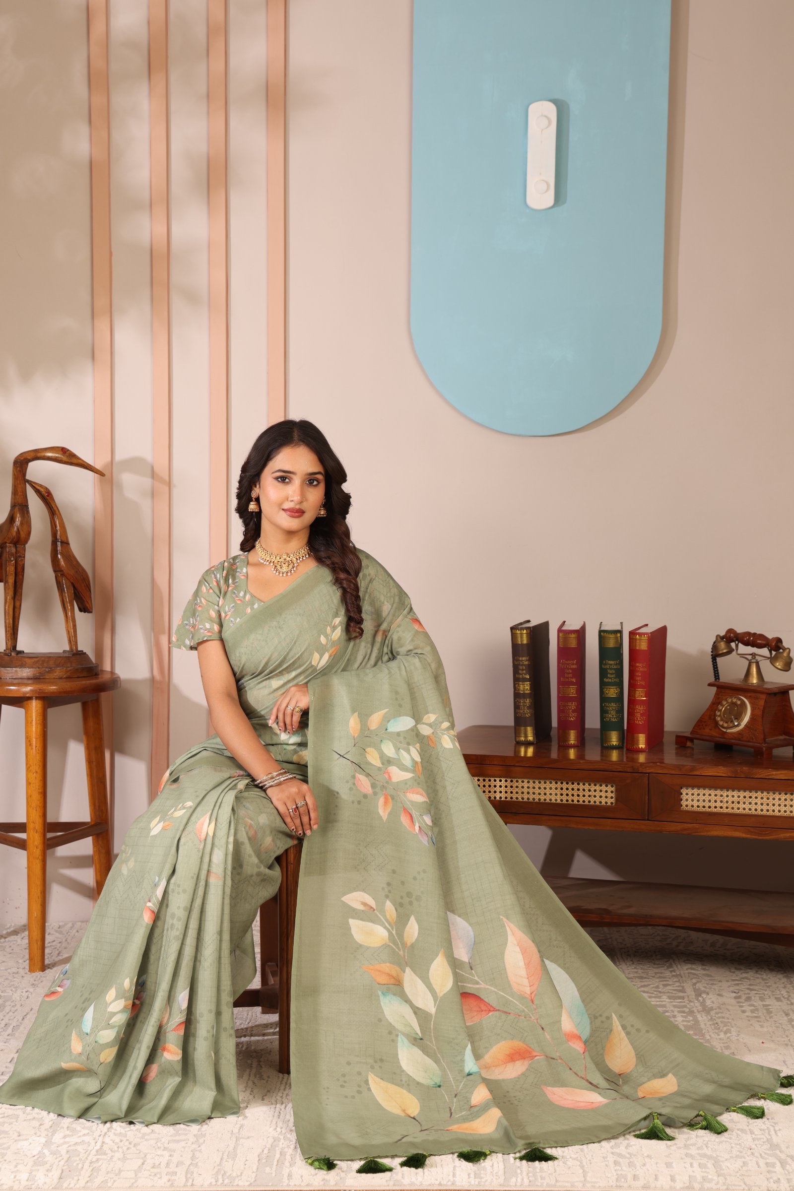 Vasant — Shades of Spring Mull Cotton Saree