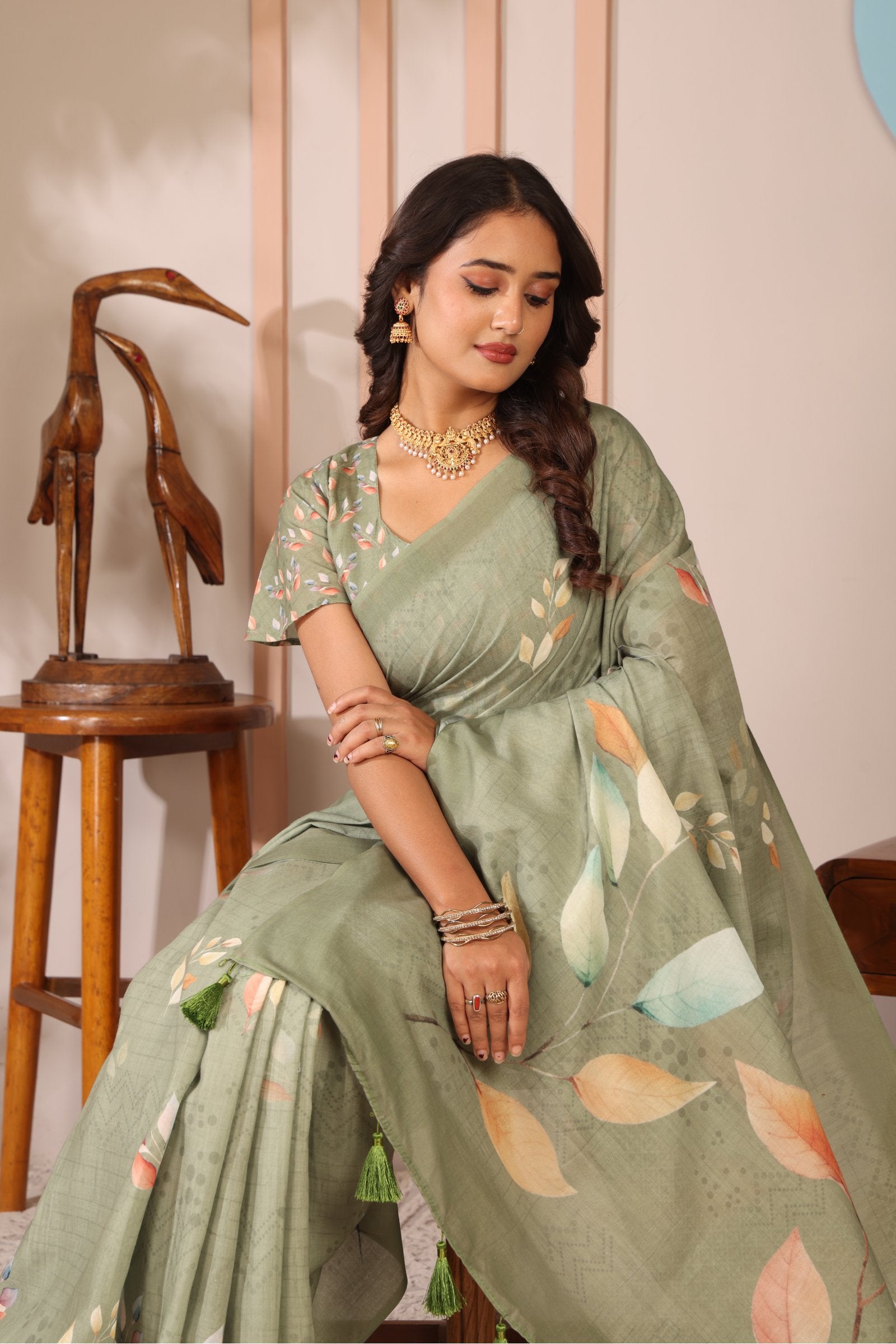 Vasant — Shades of Spring Mull Cotton Saree