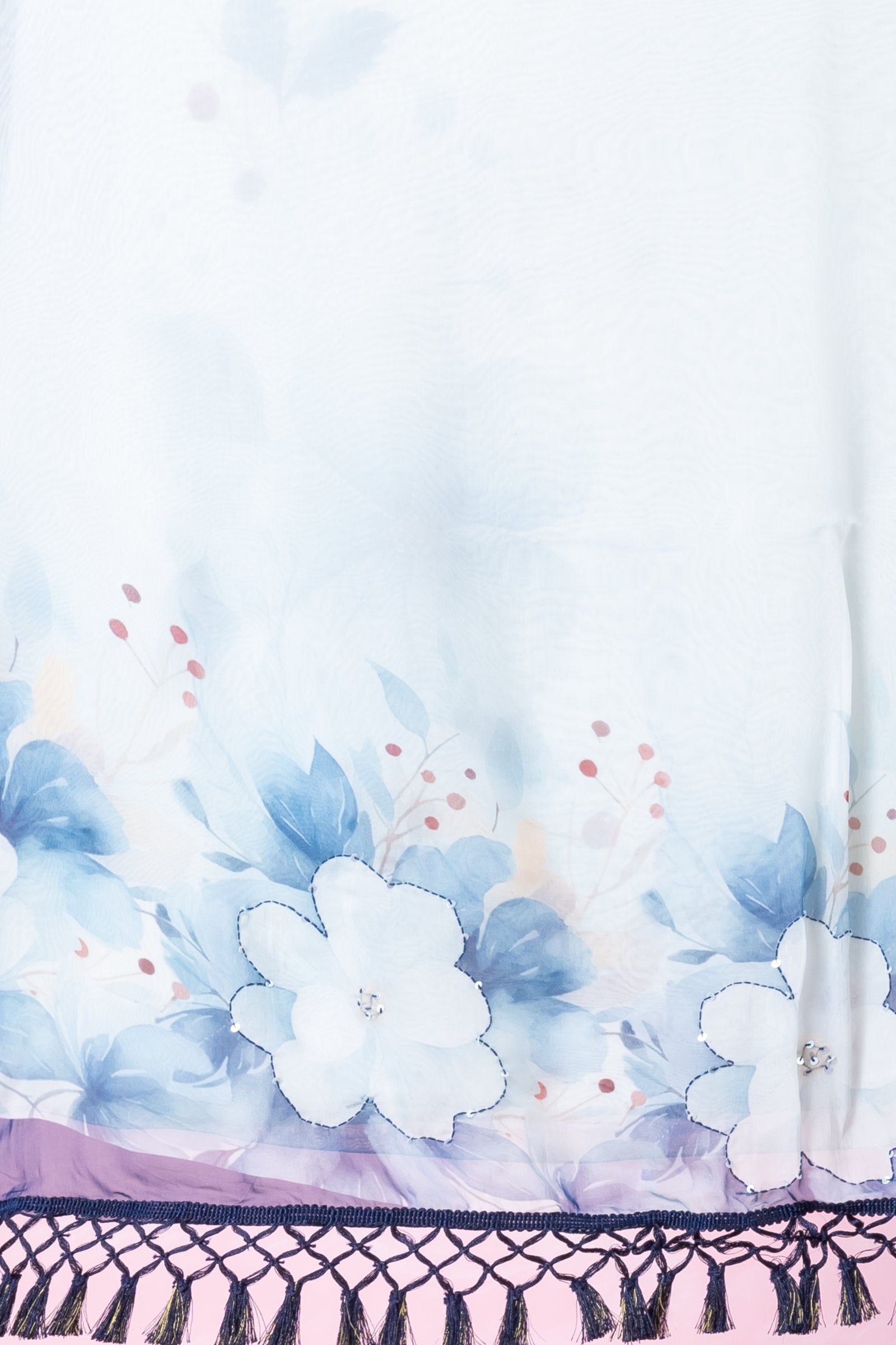 Sitara — Floral Pastel Bloom Organza Saree