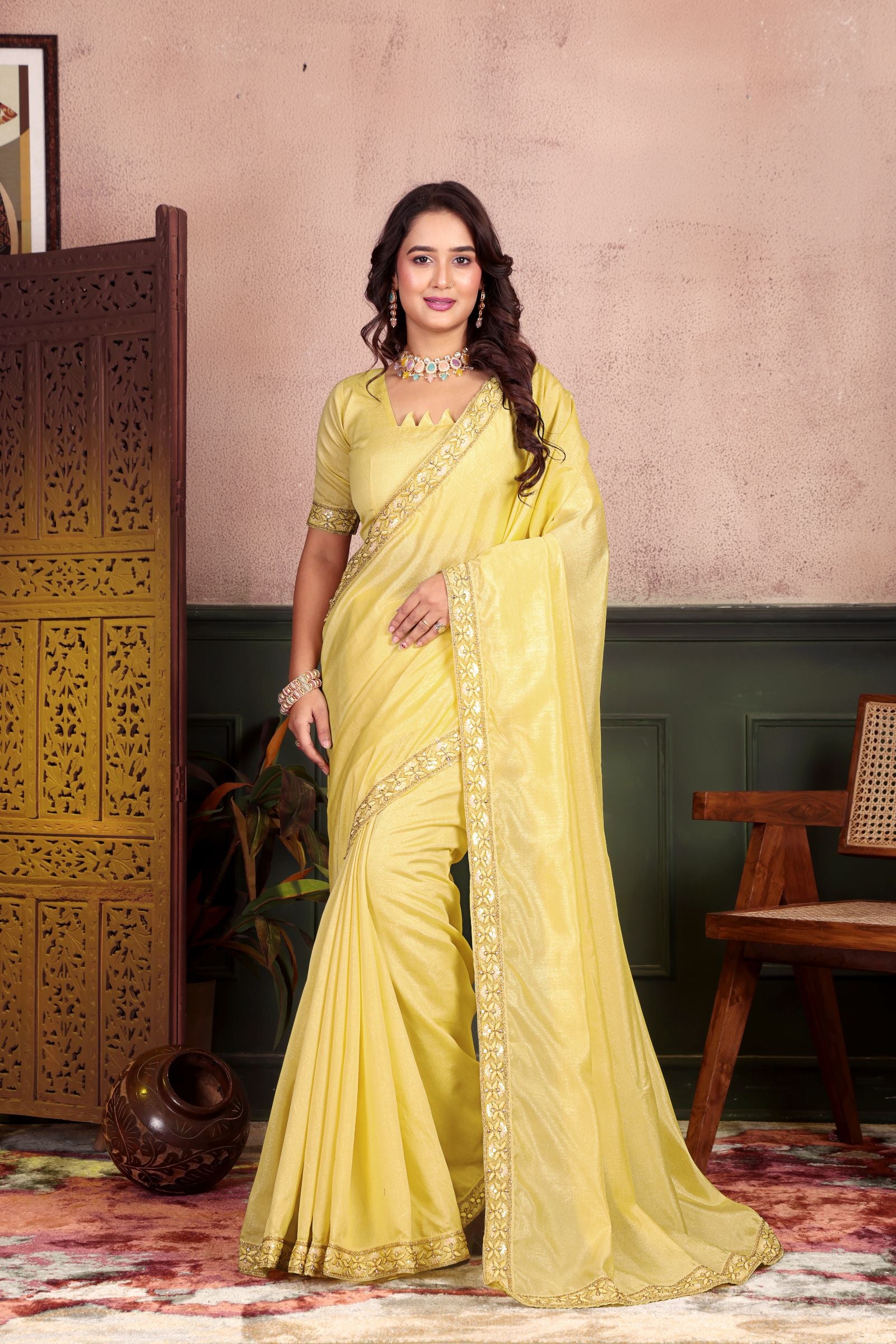 Pitambari — Sunehri Simar Silk Embroidered Saree
