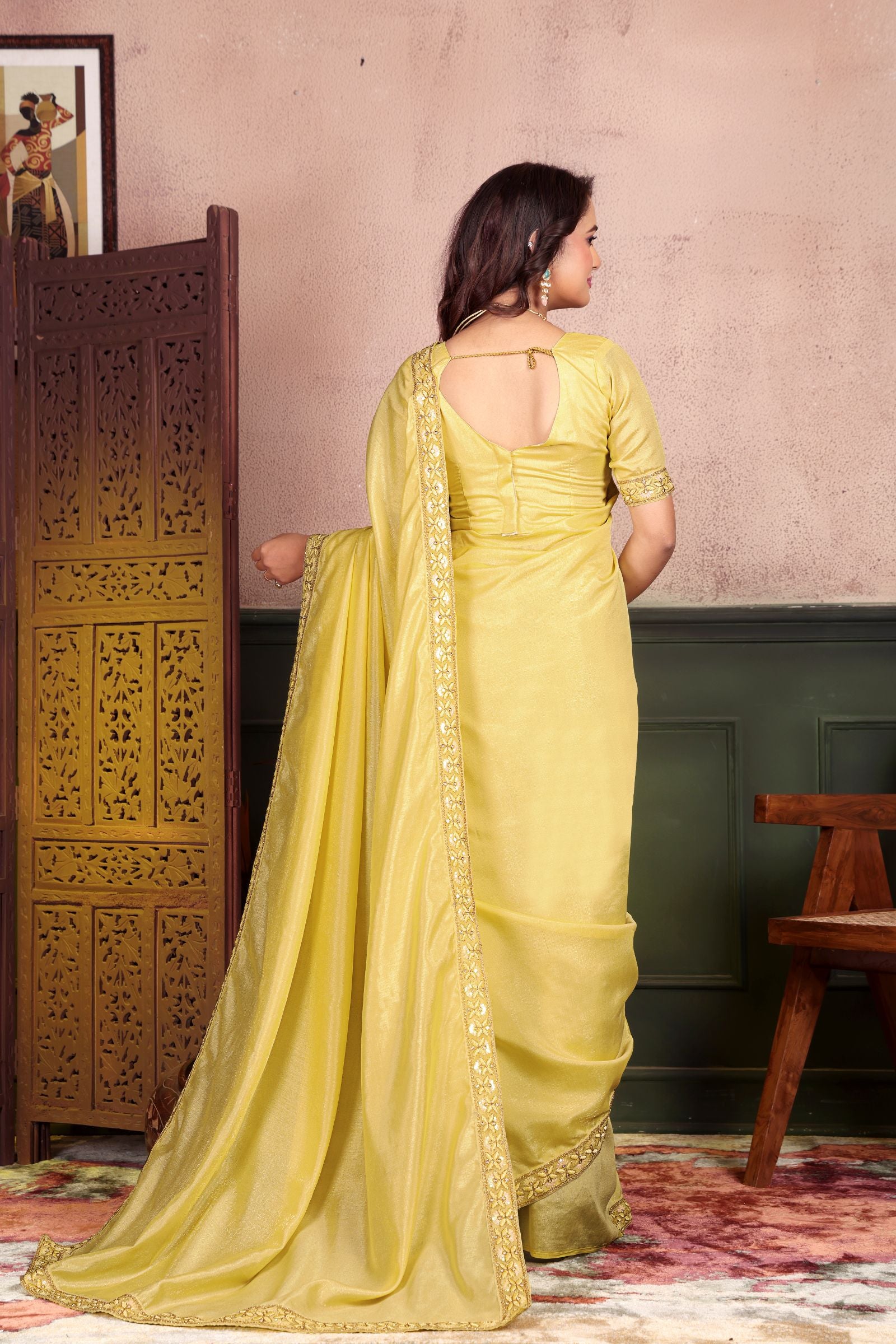Pitambari — Sunehri Simar Silk Embroidered Saree