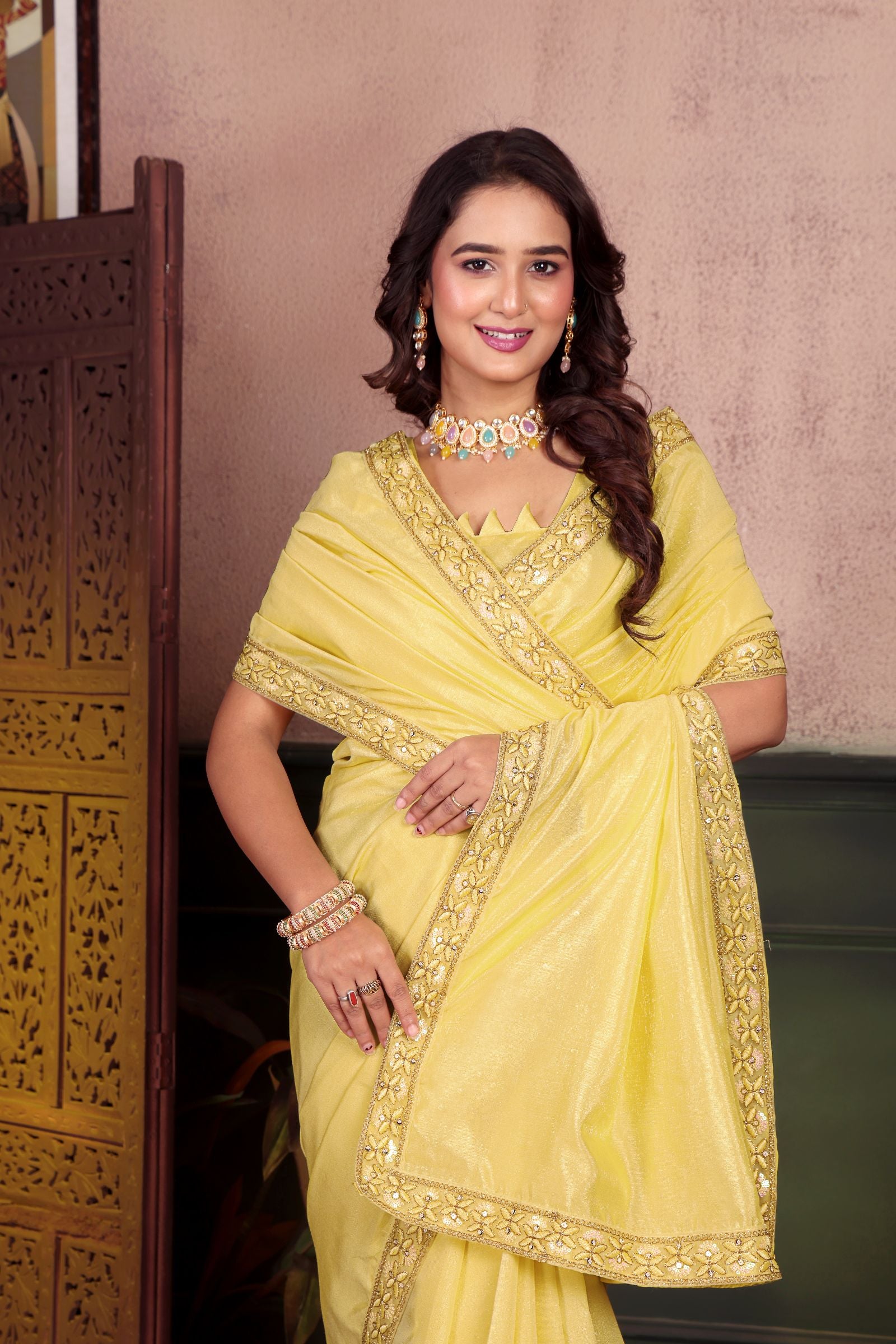 Pitambari — Sunehri Simar Silk Embroidered Saree