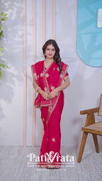 Ragini — Festive Red Frendy Silk Saree