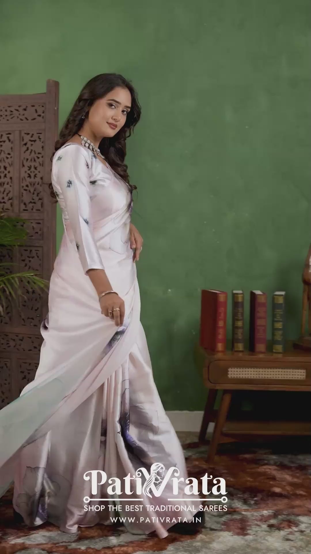 Kairavi — Blooming Light Satin Silk Saree