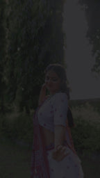 Chitra — Tribal Style Traditional Rani Pink Saree