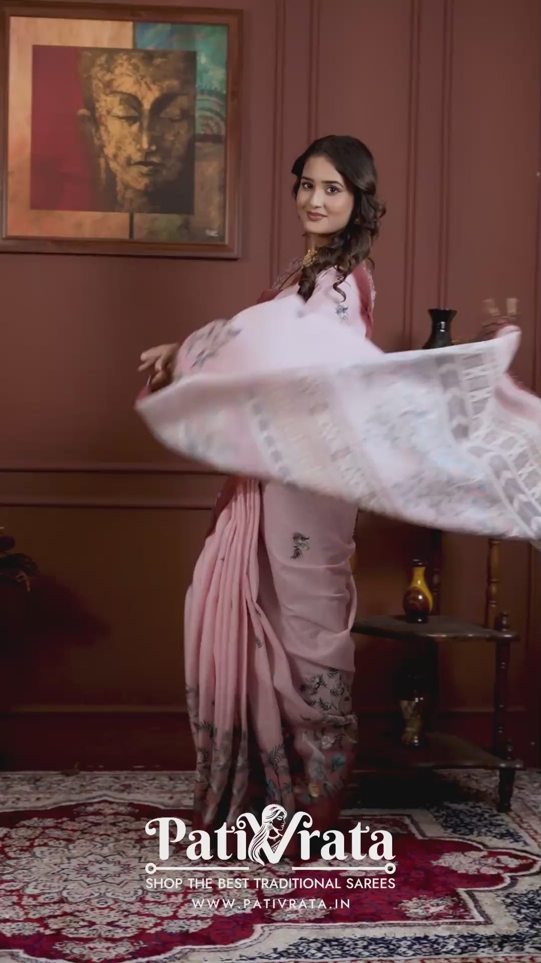 Ahalya — Blush of Grace Heritage Mull Cotton Saree