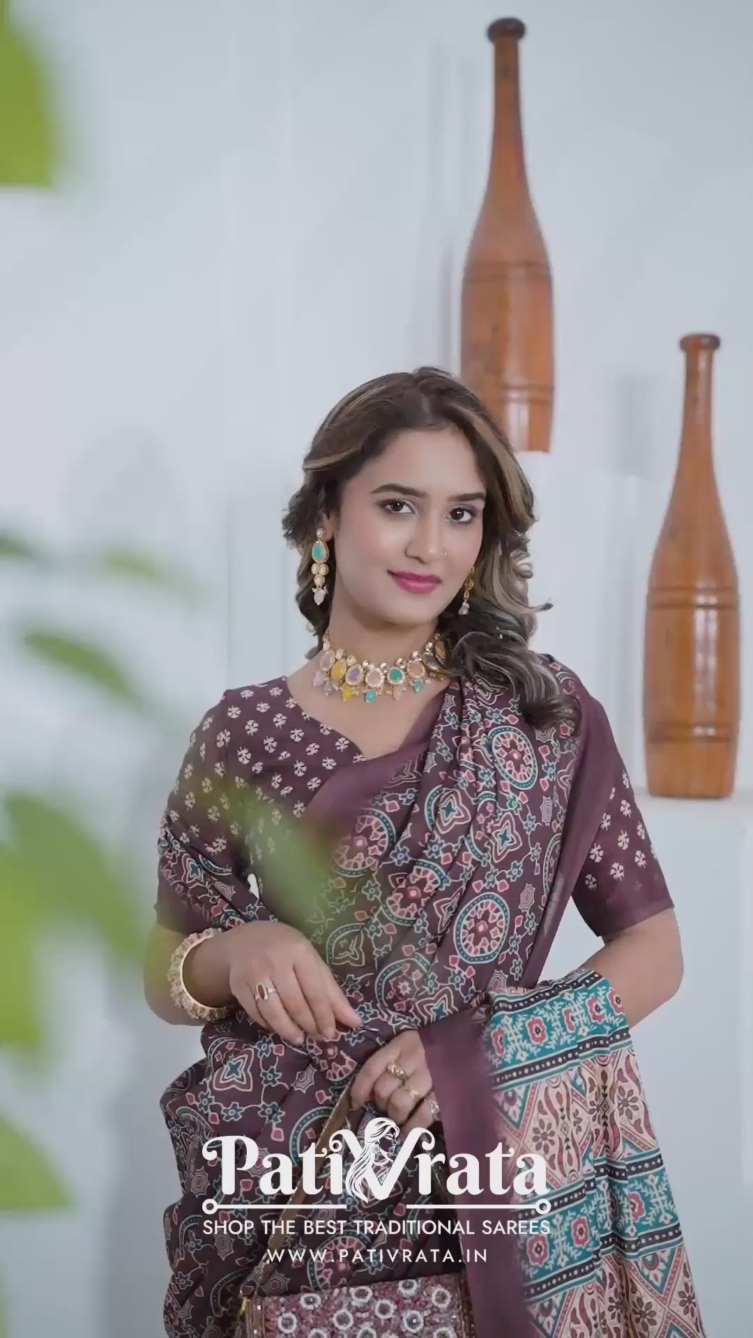 Sitara — Cotton Linen Ajrakh Inspired Saree