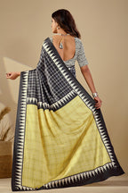 Takshshila — Japan Satin Geometric Modern Print Saree