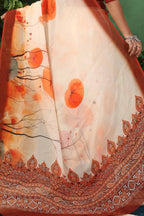 Tarunika — Blossom Print Viscose Organza Saree