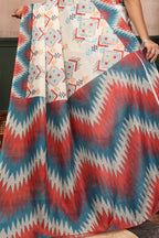 Vedika — Ikat Inspired Vibrant Cotton Linen Saree