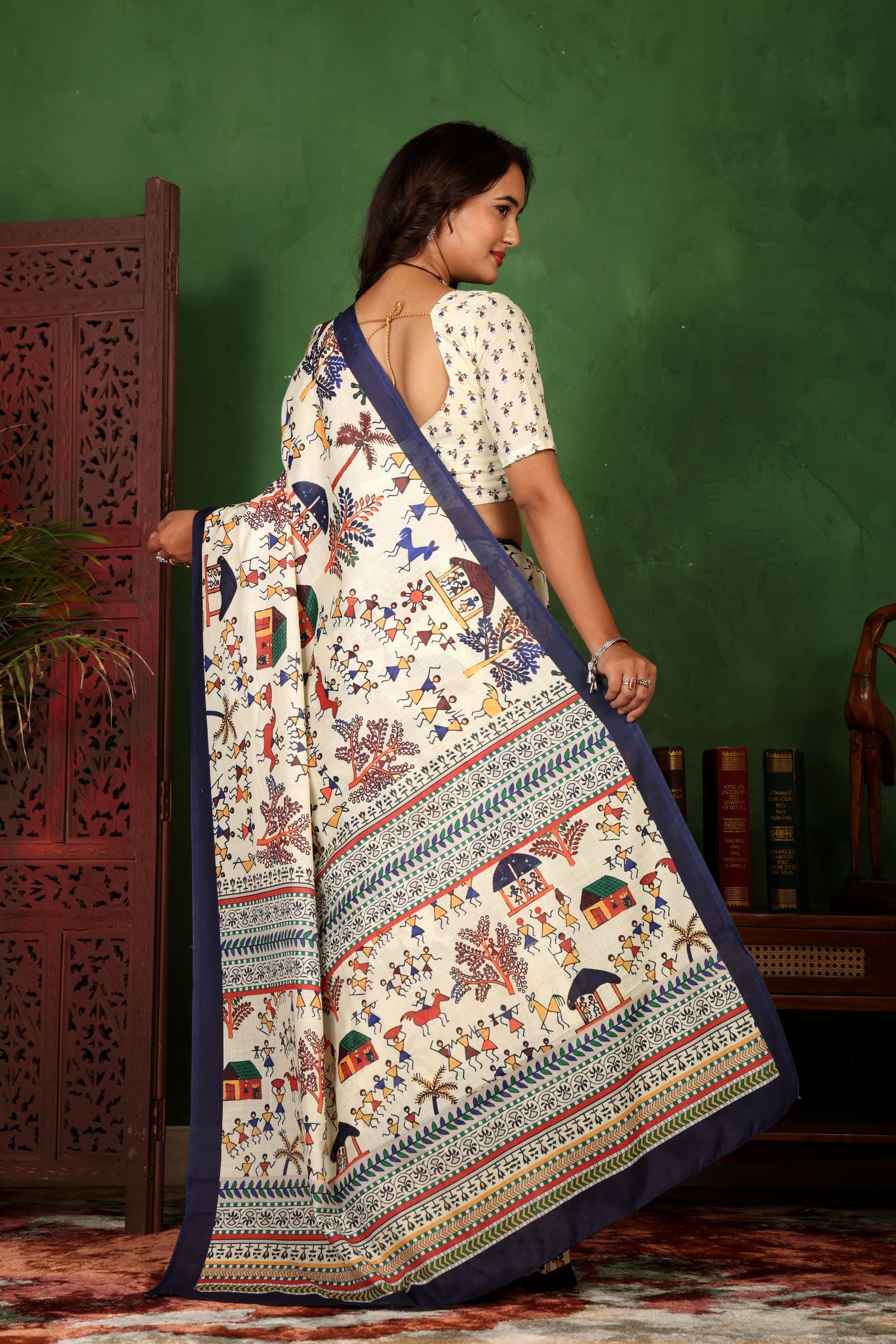 Warli — Ethnic Harmony Cotton Linen Saree